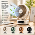 aohscna Premium Mini Smart Fan – Ultra Quiet Personal Cooling Fan with Powerful Airflow & Modern Desktop Design