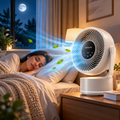 aohscna Premium Sleep Breeze Fan – Ultra Quiet Smart Fan with Natural Wind Simulation & Sleep Comfort Mode